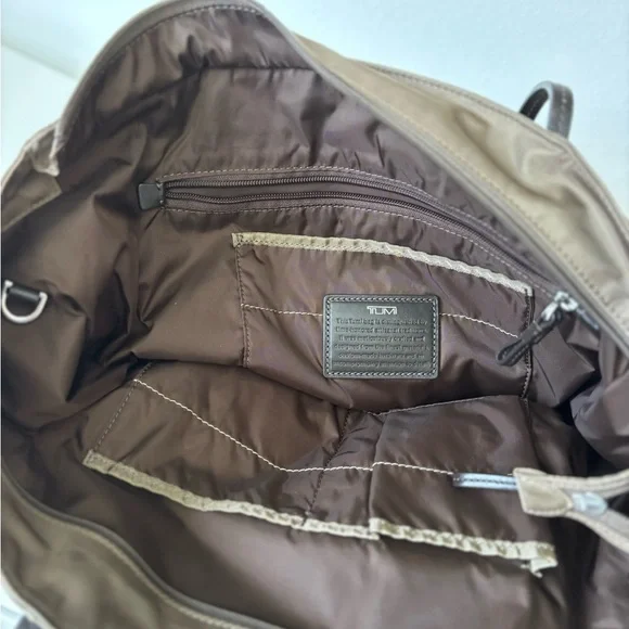 Tumi Dark Brown Nylon Shoulder Tote Bag - Picture 5 of 8